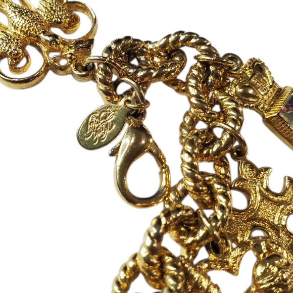 KIRKS FOLLY Vintage Heraldic Watch Charm Bracelet - Picture 5 of 6